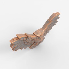 Flying Owl Relief Relief 3D Model STL File for CNC Router Wood Carving