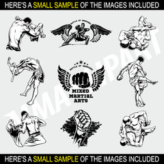 MMA CLIPART-VECTOR CLIP ART-VINYL CUTTER PLOTTER IMAGES & TSHIRT EPS GRAPHICS CD