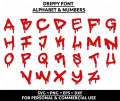 DRIPPING ALPHABET SVG – Drip Letters Svg, Drip Font Svg, Dripping Font Svg, Drip