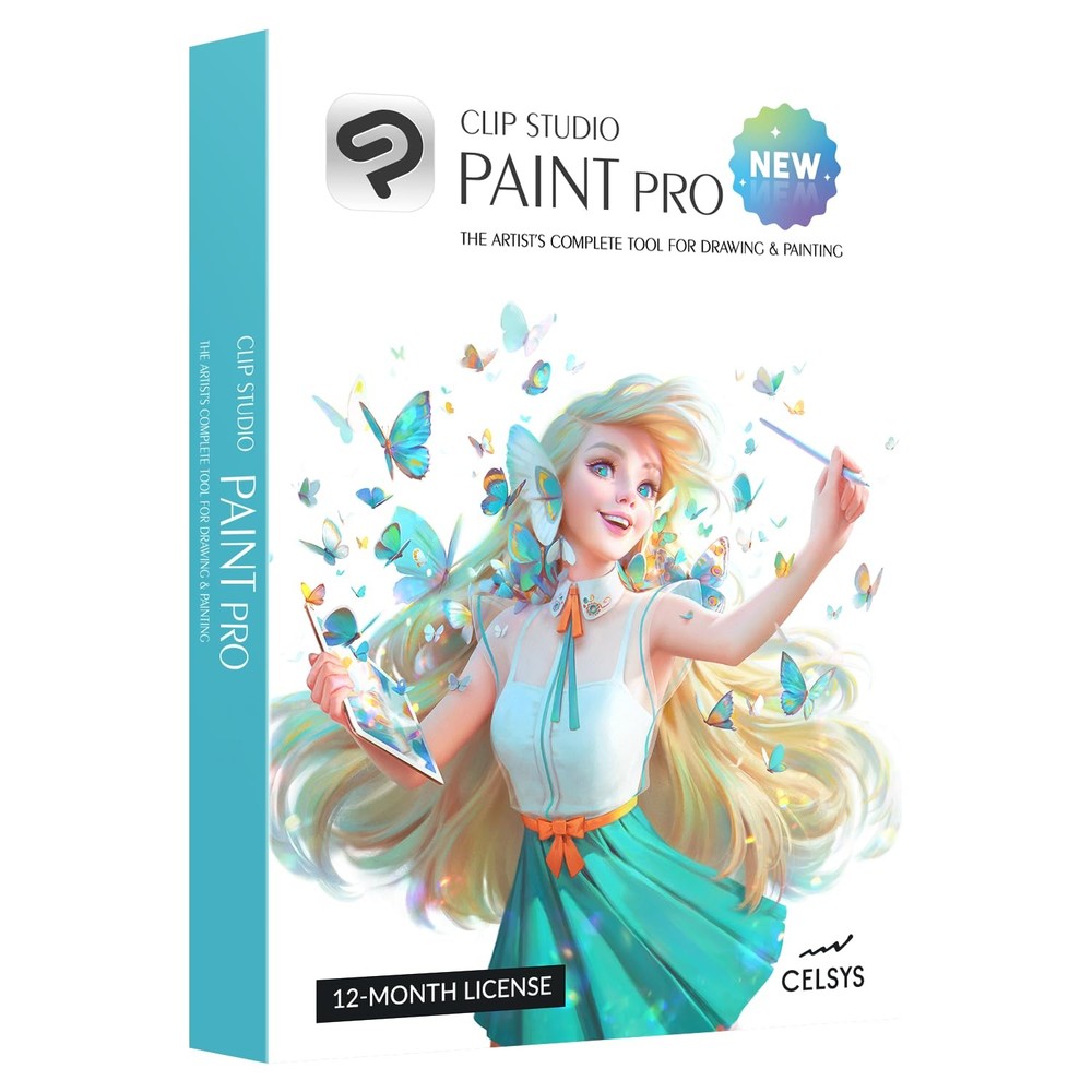 CLIP STUDIO PAINT PRO – New | 12 Months License | 1 Device | for PC, macOS,…