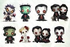 Spooky Doll Sublimation Bundle – 31 Creepy Cute PNGs