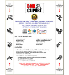 BMX BIKE RIDER TRICKS CLIPART IMAGES-EPS VECTOR CLIP ART-VINYL CUTTER PLOTTER CD