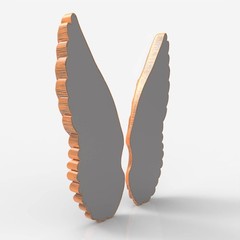 Angel Wings Relief 3D Model STL File for Wood CNC Carving