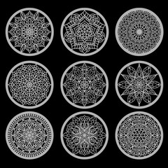 PACK +100 Mandala DXF SVG Ai | Laser Cut & CNC Designs Bundle On USB | CD