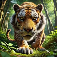 Tiger Digital Image Picture Photo Wallpaper Background Desktop Art Clipart AI