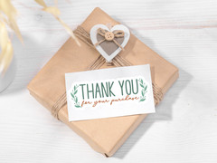 36 Thank You Stickers SVG Bundle Small Business Packaging Decals PNG Cricut
