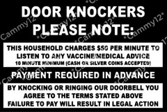 Door Knockers no Solicitation for Vaccine / Medical SVG For Cricut an other