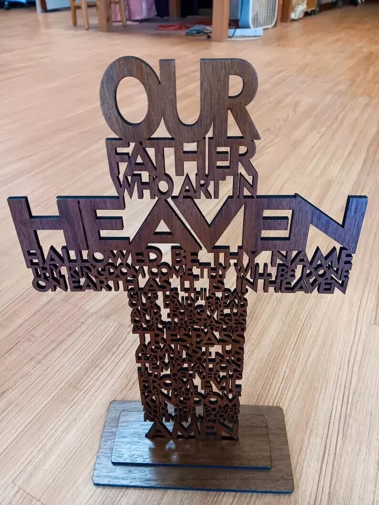 Lord’s Prayer Cross with Base Celtic svg, cross dxf, png Design Digital File