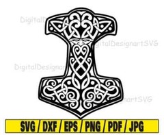 Vector files, laser cutting Hammer Of Thor Design Cdr, Eps, Dxf, Dwg and Svg
