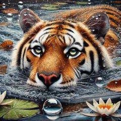 Tiger Digital Image Picture Photo Wallpaper Background Desktop Art Clipart AI