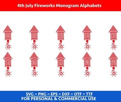 Fireworks FONT Svg, Usa Flag Alphabets and numbers svg, Patriotic Svg, 4th july