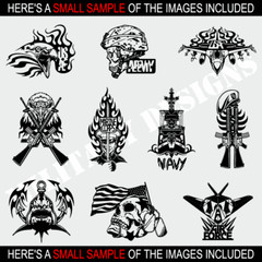 MILITARY ARMY NAVY CLIPART-VECTOR CLIP ART-VINYL CUTTER PLOTTER EPS GRAPHICS CD