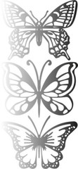3 butterflies silhouette – DXF SVG DWG PDF CNC Plasma Laser Wood