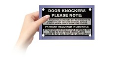 Door Knockers no Solicitation for Vaccine / Medical SVG For Cricut an other