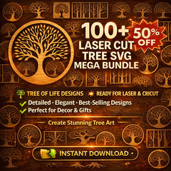 Tree of Life SVG Bundle 100+ Laser Cut Files Cricut CNC, Digital Download