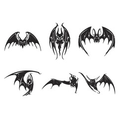 BATS CLIPART IMAGES -VECTOR CLIP ART -VINYL CUTTER PLOTTER & EPS GRAPHICS CD