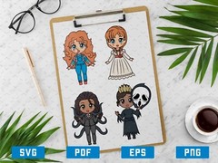 Princess Halloween Svg, Bundle Halloween, halloween characters file