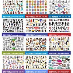 Cartoon Characters Mega Svg Png Bundle, Collecion Chacters Mouse Friends Png