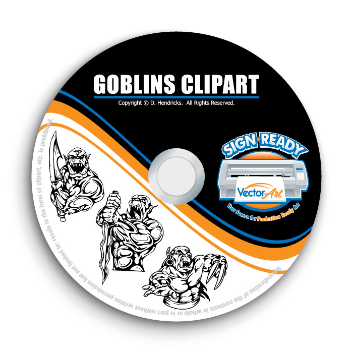 GOBLINS CLIPART-VECTOR CLIP ART-VINYL CUTTER PLOTTER IMAGES & TSHIRT GRAPHICS CD