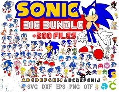 Sonic Bundle, Sonic Svg Cricut, Sonic Font, Sonic Letters Svg, Sonic Birthday