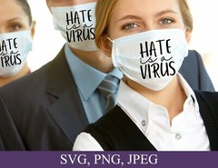 SVG, PNG, “Hate Is A Virus, Stop Asian Hate, Asian American Lives” For Cricut