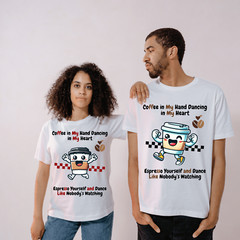 Dancing Coffee Cup PNG – Funny Coffee T-Shirt Design – Coffee in My Hand