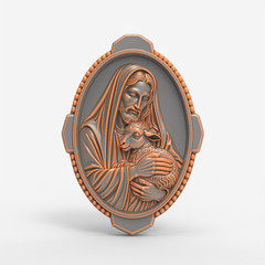Jesus Lamb Religious Wood Carving Design – Wood Carving Design – 3D STL CNC File