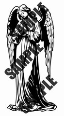 Angel praying full body vector clipart DXF SVG EPS AI PNG Graphic ZIP file