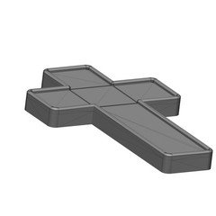 CNC Cross Shape Model – STL File for Laser & CNC Routing