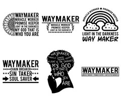 WAYMAKER SVG, Christian SVG Bundle, Scripture Bundle SVG, Bible Verse SVG