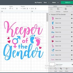 SVG, PNG, “Keeper of the Gender, Pregnancy Announcement” For Cricut Design Space