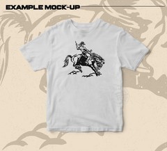 Vintage Cowboy Riding Horse Illustration – Digital Download (PNG, SVG, EPS)