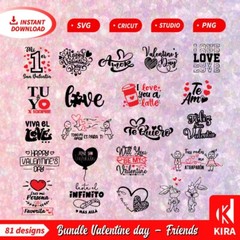 Day valentine and friends, bundle design, Svg, cricut, png, Silhouette archivos.