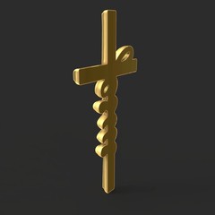 Jesus Cross Pendant Relief Relief 3D Model STL File for CNC Router Wood Carving
