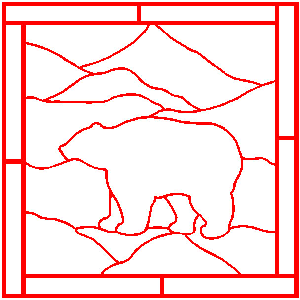 Bear SVG file for paper, vinyl, etc. on Cricut, Silhouette, etc. Machine Cutting