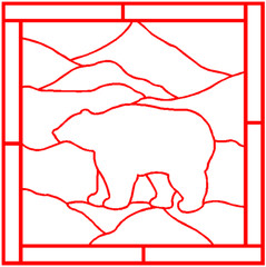 Bear SVG file for paper, vinyl, etc. on Cricut, Silhouette, etc. Machine Cutting