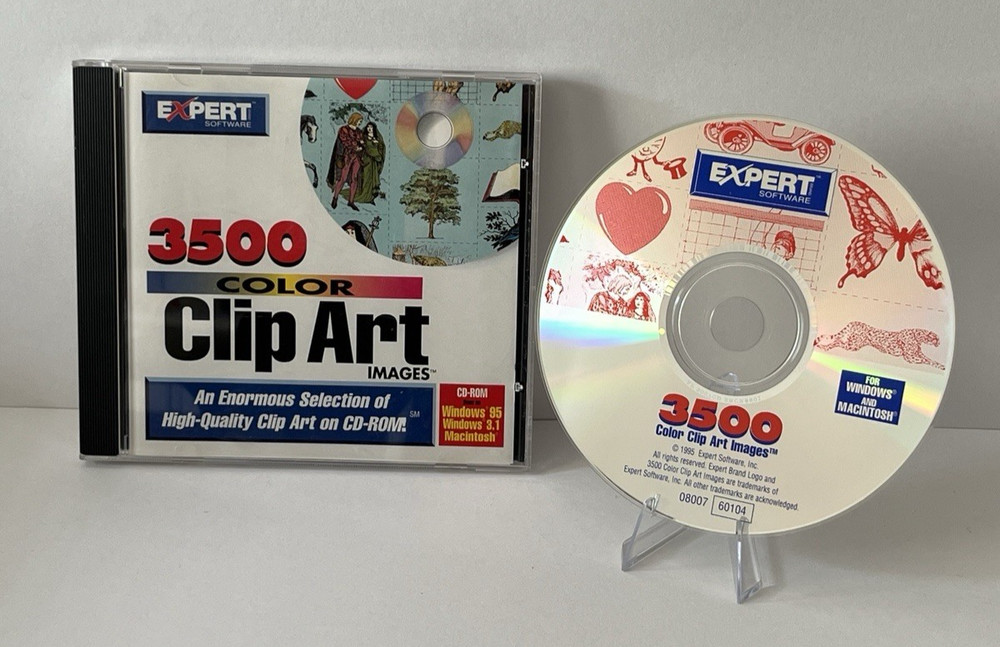 EXPERT Software Vintage 3500 Color Clip Art Images CD-ROM (Windows & Mac)