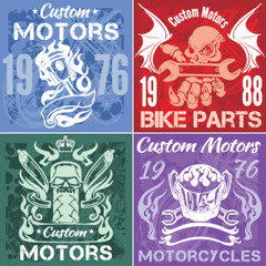 CHOPPER MOTORCYCLE CLIPART-VECTOR CLIP ART IMAGES +T-SHIRT GRAPHICS+TEMPLATES CD