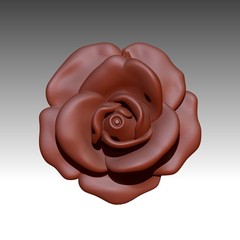 CNC Rose Flower Model – STL File for Laser Engraving & Routing