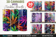 3D Tumbler Wrap Bundle PNG 20oz 30oz Skinny Sublimation , Digital Download
