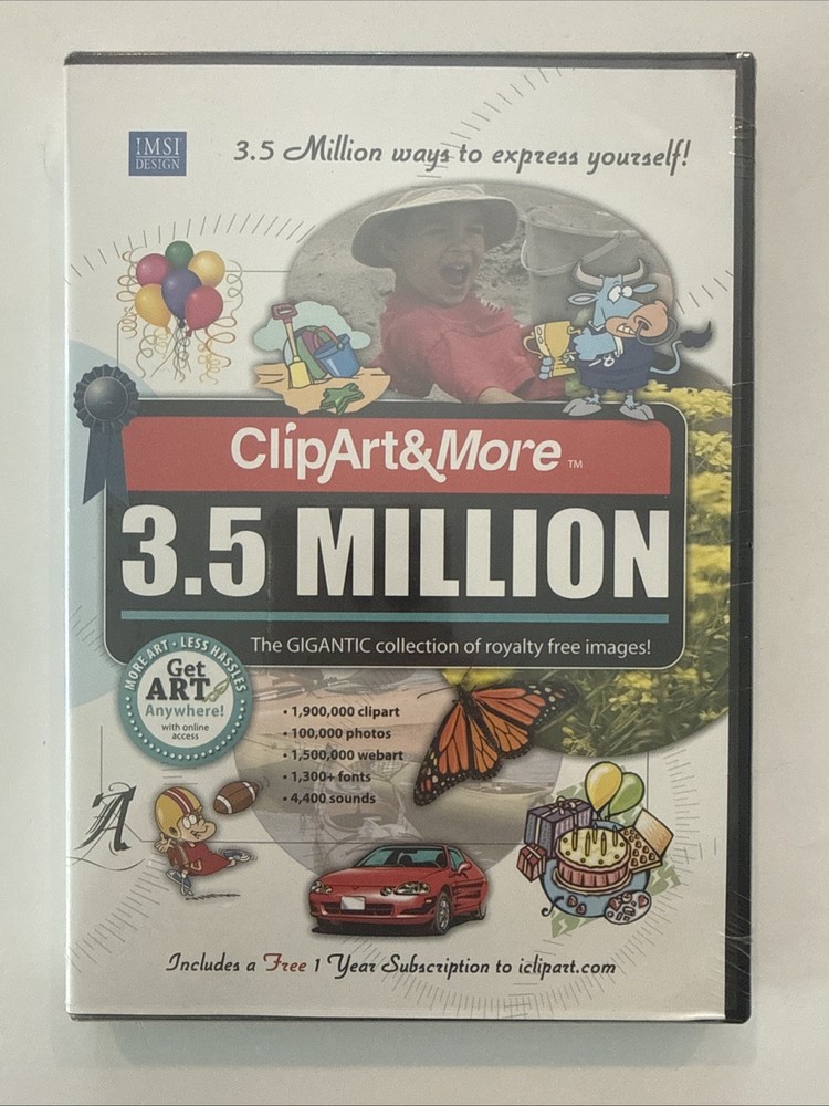 NEW SEALED IMSI Design ClipArt & More 3.5 Million Royalty Free Images 2007