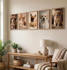 Realistic Puppy Digital Illustration Set (5 Images)
