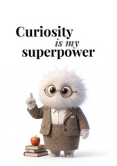 Curiosity Is My Superpower Digital Illustration | Cute Inspirational Artwork