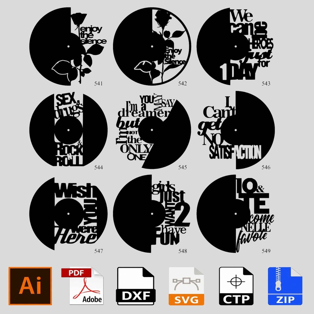 Music 90 Designs Digital Files Laser Plasma Cutting Instant Download Ai Ctr Svg