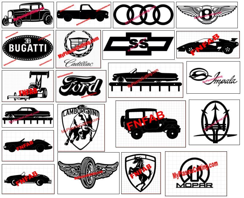 auto theme selection of dxf format CNC files for plasma or laser cutting on CD