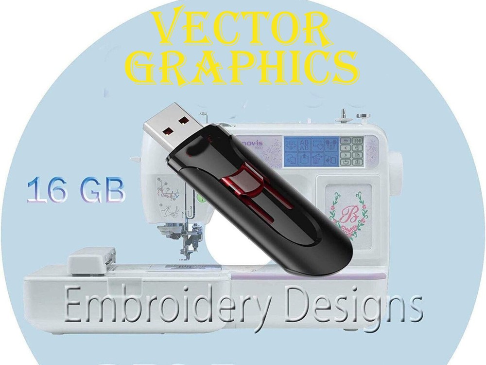 Scan N cut 50,000 image Vectors Vinyls files on Usb EPS SVG AI