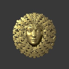 STL File Green Woman Sculpture – Printable Design Sculpture CNC 3D STL File