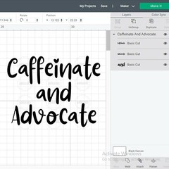 SVG, PNG, JPEG “Caffeinate and Advocate, Awareness” For Cricut Design Space