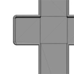 CNC Cross Shape Model – STL File for Laser & CNC Routing