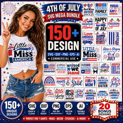 4th of July Mega SVG PNG Bundle Cricut Sublimation, Digital Download